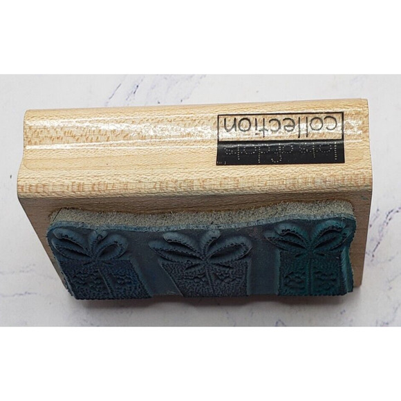 Stampendous Lots of Dots Gift Packages Presents Wood Mounted Rubber Stamp - Picture 4 of 7